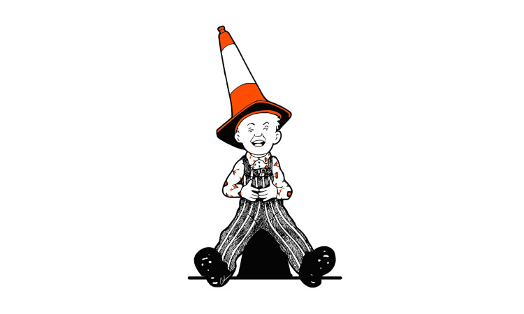 'Oor Wullington' black & white greeting card