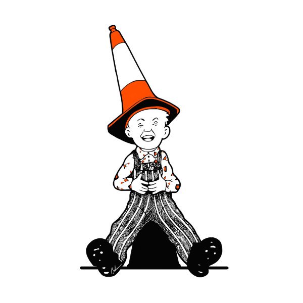 'Oor Wullington' black & white greeting card