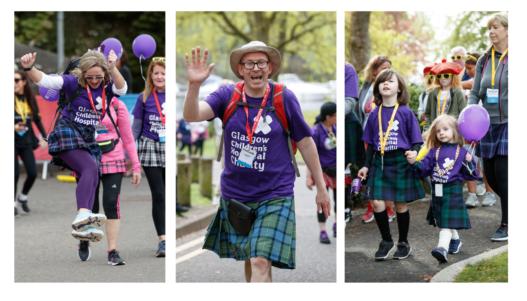 Kiltwalk 2021 triptych