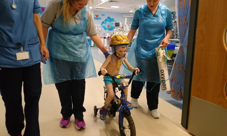 Cole on his bike