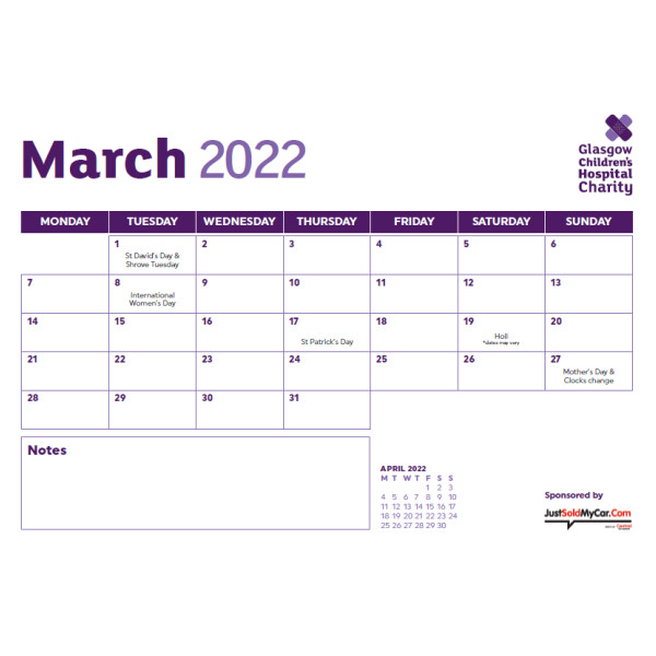 An image of an example image of our 2022 wall calendar and how it looks from month to month 