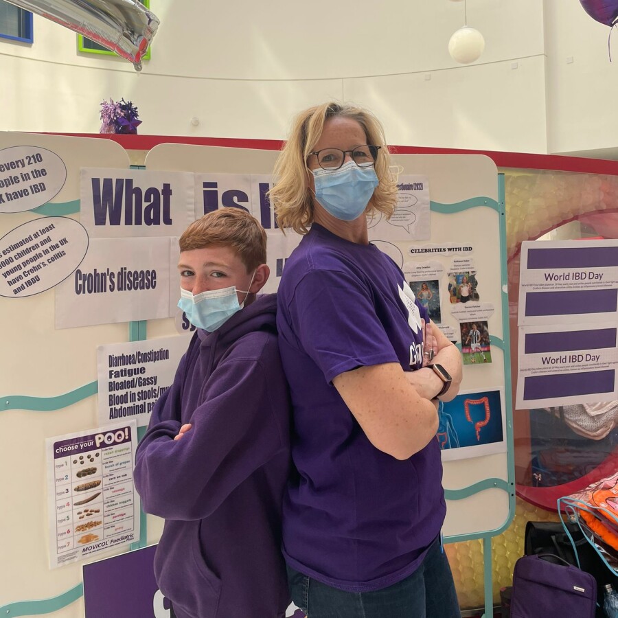 Shaun with IBD nurse Vikki