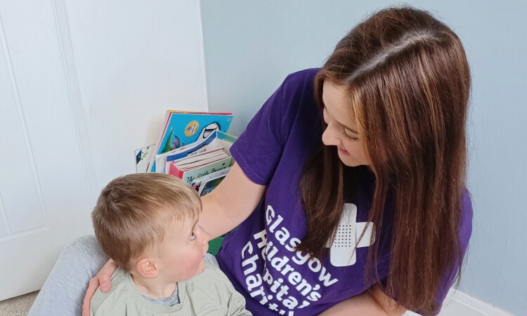 Little Ronan is Dana's motivation when she volunteers for Glasgow Children's Hospital Charity