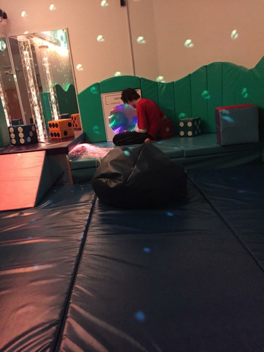 Andrew in sensory room