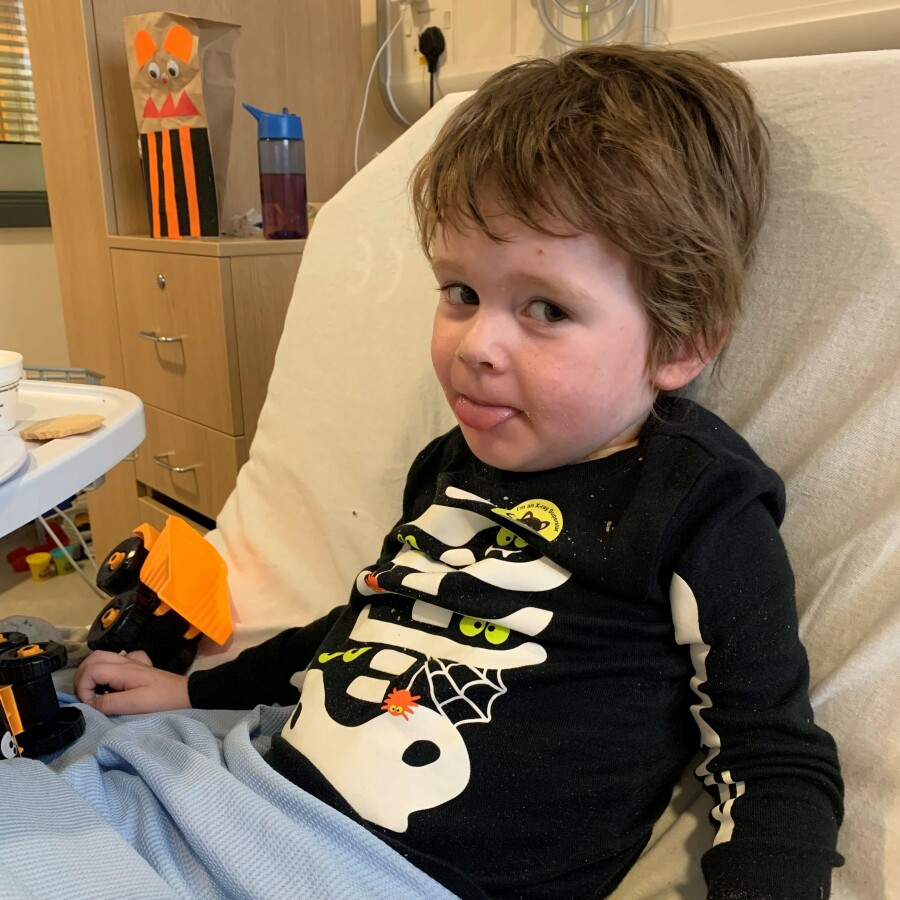Alfie in hospital