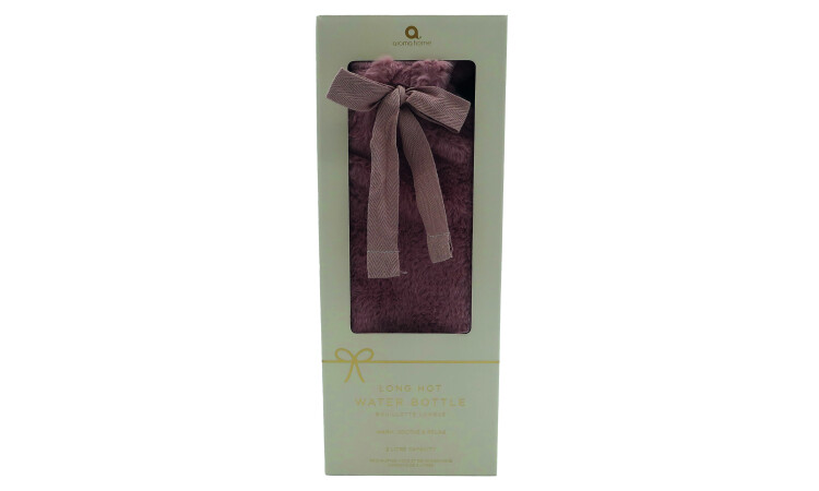 Pink Faux Fur Long Hot Water Bottle...gorgeous dusky pink colour