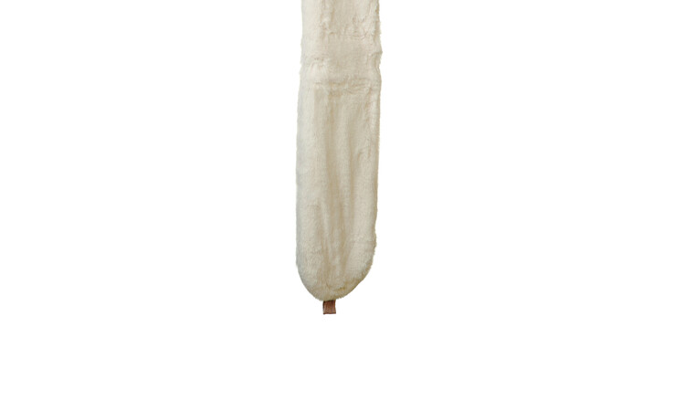 Classic White Faux Fur Long Hot Water Bottle...exudes luxury and comfort...