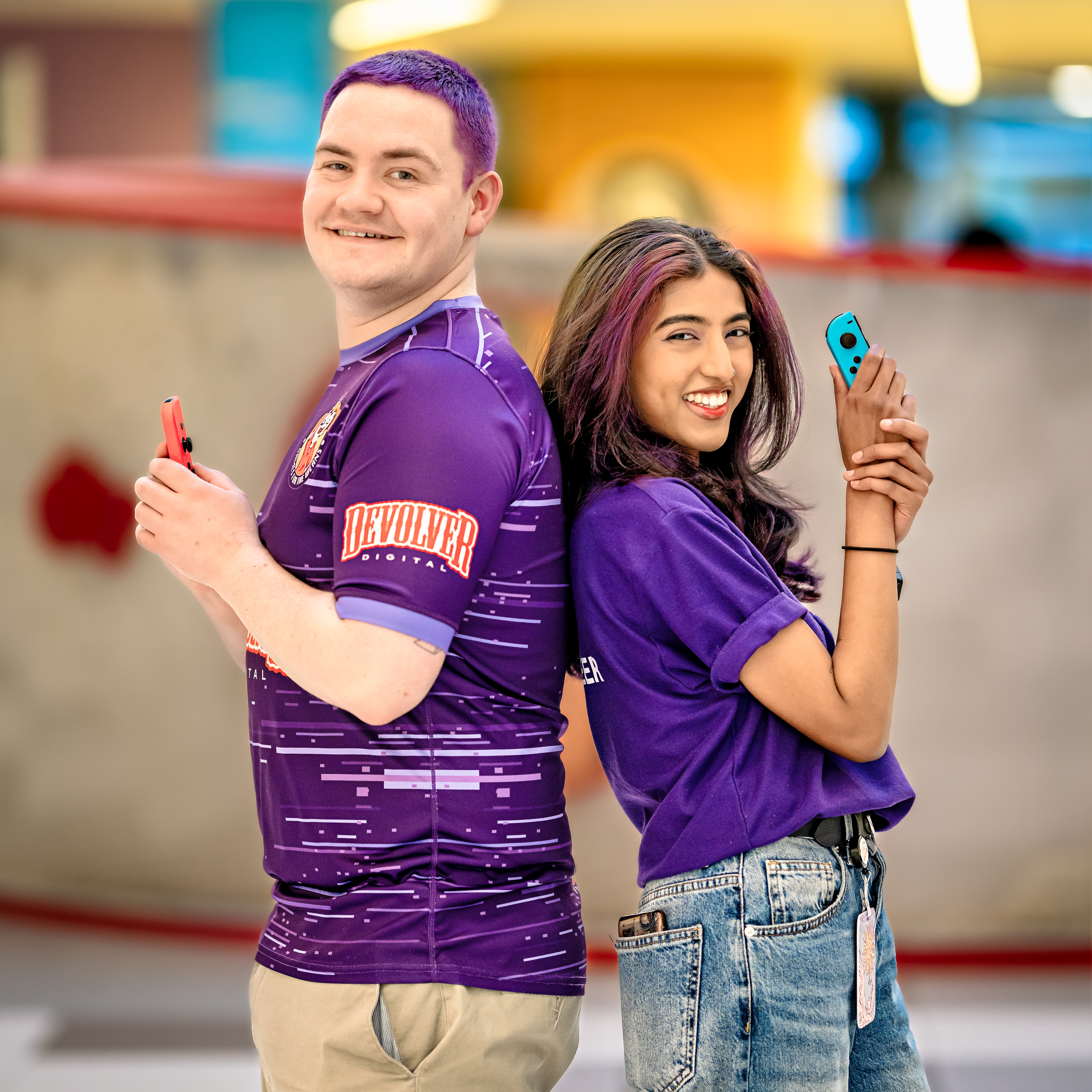 Gamer in Residence with volunteer